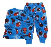 Modré plyšové pyžamo se Spider-many PRIMARK