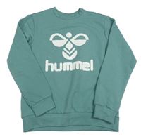 Olivová mikina s logem hummel