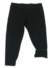 Černé teplákové zateplené legíny PRIMARK