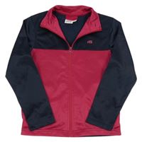 Malinovo-tmavomodrá propínací sportovní mikina s logem iTS