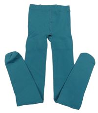 Modrozelené thermo punčocháče