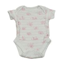 Bílo-růžové pruhované body s Disney zvířátky George