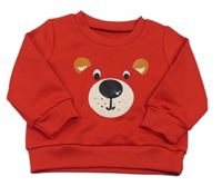 Červená mikina s medvídkem SHEIN