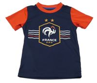 Tmavomodro-červený dres se znakem