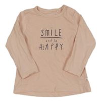 Světlerůžové triko s nápisy STACCATO