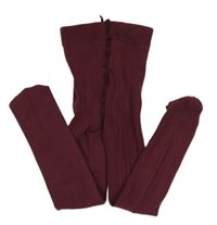 Vínové punčocháče H&M