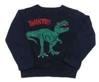 Tmavomodrý svetr s dinosaurem Primark