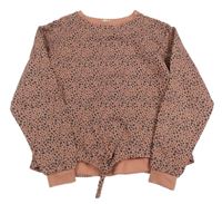 Starorůžová vzorovaná mikina s uzlem H&M