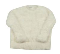 Smetanový chlupatý svetr H&M