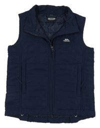 Tmavomodrá šusťáková zateplená funkční vesta Trespass