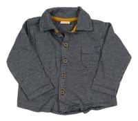 Tmvoamodro-bílá kostkovaná košile Hema