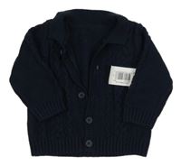 Nové - Tmavomodrý propínací svetr Matalan