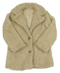 Hnědá huňatá podšitá bunda Dunnes