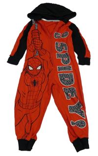Červeno-černá tepláková kombinéza se Spidermanem a kapucí George