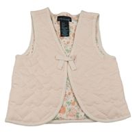 Růžová prošívaná zateplená vesta se srdíčky Cynthia Rowley