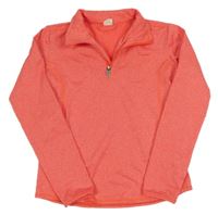 Korálová melírovaná sportovní mikina Protest