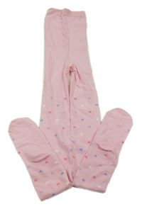 Růžové punčocháče se srdíčky Primark