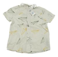 Nové - Smetanová lněná košile s vlaštovkami Pep&Co