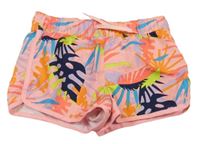 Neonově růžové plážové kraťasy s listy C&A