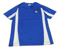 Modro-bílé sportovní tričko s nášivkou Pocopiano