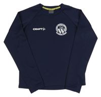 Tmavomodré sportovní funkční triko s potiskem Craft