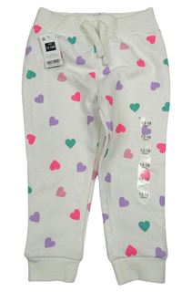 Nové - Smetanové tepláky se srdíčky Dunnes