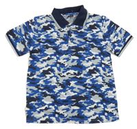 Modré army polo tričko Y.F.K.