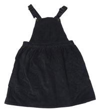 Antracitové manšestrové laclové šaty H&M