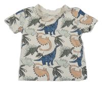 Béžové tričko s dinosaury Ergee