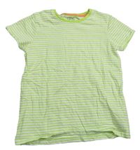 Bílo-zelené pruhované tričko Next