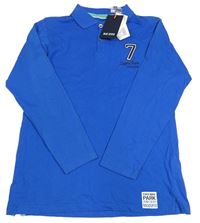 Modré polo triko s číslem Blue seven