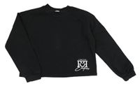 Černá crop mikina s nápisem River Island