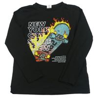 Černé triko se skatem Chapter young
