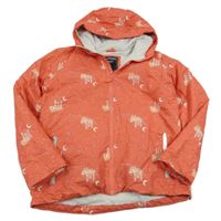 Korálová šusťáková zimní bunda s liškami a kapucí Craghoppers