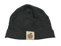 Tmavošedá žebrovaná lehká čepice s nášivkou H&M