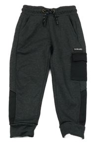 Antracitové melírované sportovní tepláky s kapsou Primark