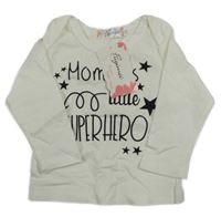 Nové - bílé triko s černým nápisem 