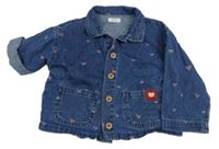 Modrá riflová lehká bunda se srdíčky Next