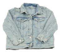 Světlemodrá riflová bunda s kapsami 