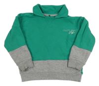 Zeleno-šedá mikina s nápisem George