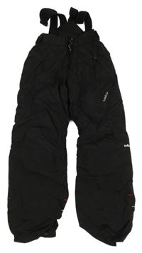 Černé šusťákové funkční oteplovačky s kšandami Wed´ze