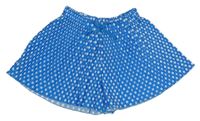 Modré puntíkaté sukňové kraťasy Zara