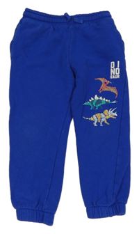 Modré tepláky s dinosaury M&S