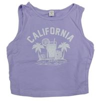 Lila crop top s nápisem Shein