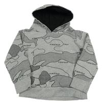 Šedo-černá vzorovaná mikina s kapucí Firetrap