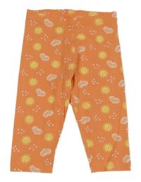 Oranžové crop legíny se sluníčky Lupilu
