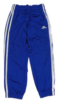 Modré sportovní tepláky s logem Adidas