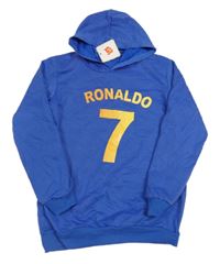 Nové - Modrá mikina s kapucí a číslem - Ronaldo