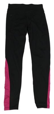 Černo-růžové sportovní legíny 