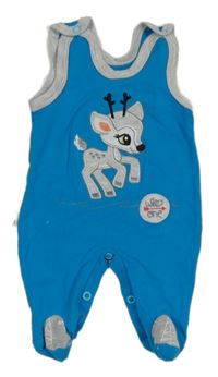 Světlemodro-šedé dupačky se sobem 